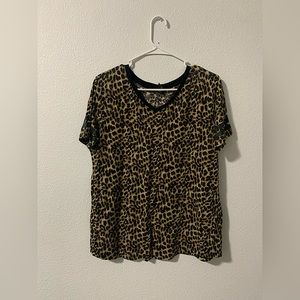 Rue21 V-Neck Cheetah Print Women’s Top X-Large